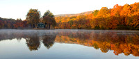 Fall color panorama, Beacon Falls, Connecticut
