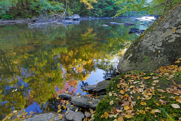 Shepaug River and fall colors, Connecticut