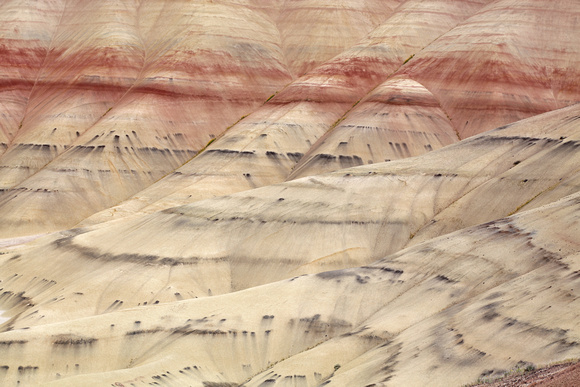 Closeup of The Painted Hills, John Day Fossil Beds, central Oregon