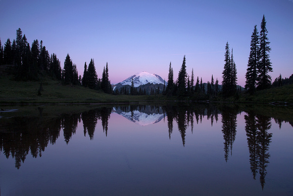 Mt. Rainier and reflection, Chinook Pass, Washington