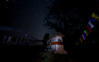 Buddhist chorten at night, Eaglenest Wildlife Sanctuary, Arunachal Pradesh, India