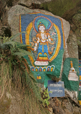 Tibetan rock art, Dalhousie, Himachal Pradesh, India