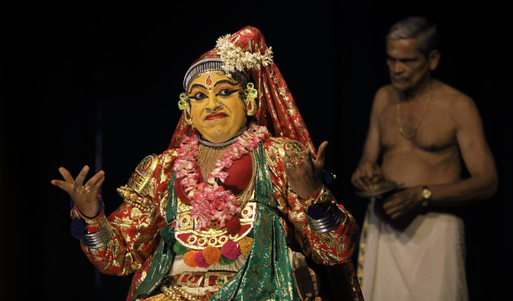 Kathakali woman performer, Cochin, Kerala, India