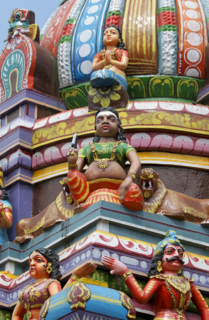 Hindu temple detail, Munnar, Kerala, India