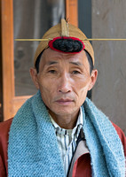 Nyishi tribal man portrait, Ziro, Arunachal Pradesh, India