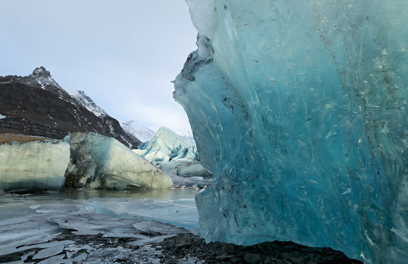 Iceberg at glacial lake, south coast of Iceland