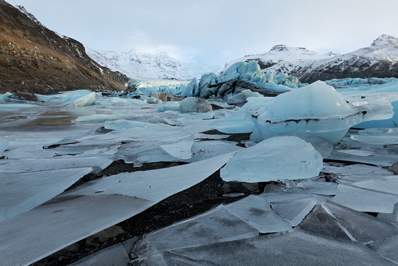 Ice shards and glacier, Iceland