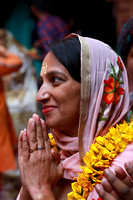 Woman at Holi festival, Vrindivan, India
