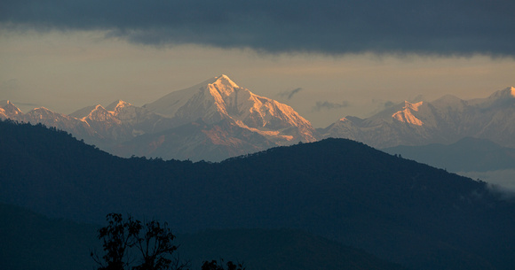 Gorichen Peak (6648 meters, 21,290 feet) at sunrise, Arunachal Pradesh, India