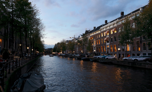 Herengracht canal at sunset, Amsterdam