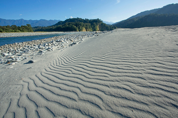 Sand ripples along river bank, Noa-Dihing river, Arunachal Pradesh, India