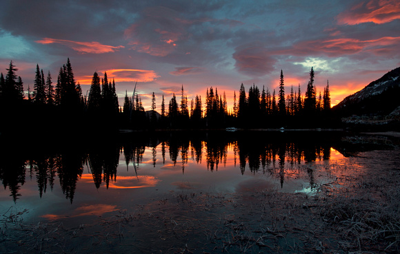 Sunrise, Reflection lakes, Mt. Rainier National Park, Washington
