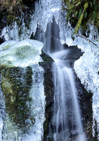 Icy waterfall, Gifford Pinchot National Forest, Washington