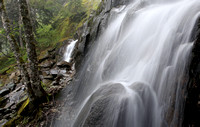 Twin waterfalls, Stevens Canyon Road, Mt. Rainier National Park