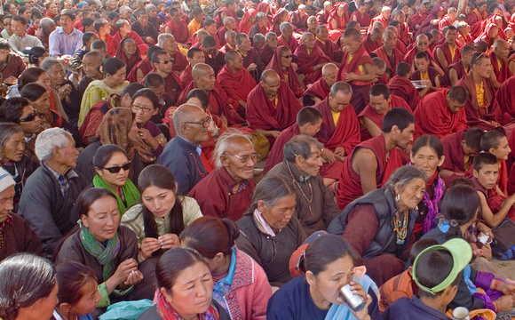 Crowd at festival, Phyang monastery, Ladakh, India