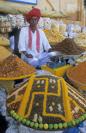 Grain merchant, Jaipur, Rajasthan, India