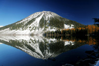 Spiral Butte and reflection at Dog Lake, Washington