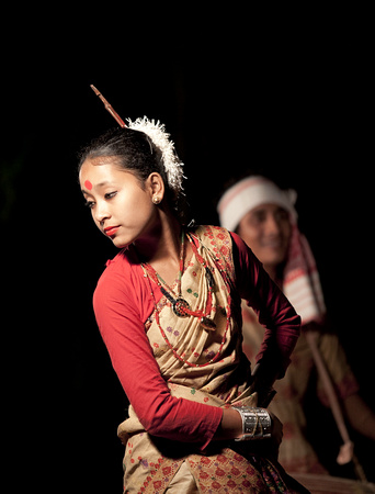 Native folk dancers, Dibrugarh, Assam, India