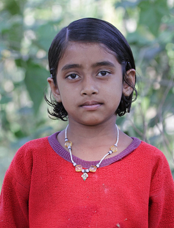Village girl, Assam, India